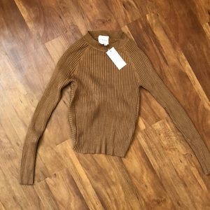 Pink Rose sweater with back cut-out